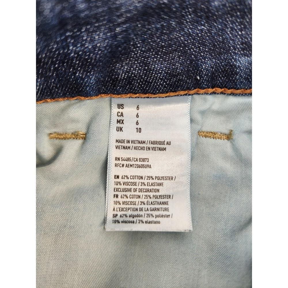 American Eagle Ne(x)t Level Stretch Cut Off Denim Jean Shorts Size 6 - Picture 8 of 9